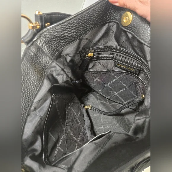 Michael Kors Black Bucket Bag with Gold Details - Picture 5 of 12